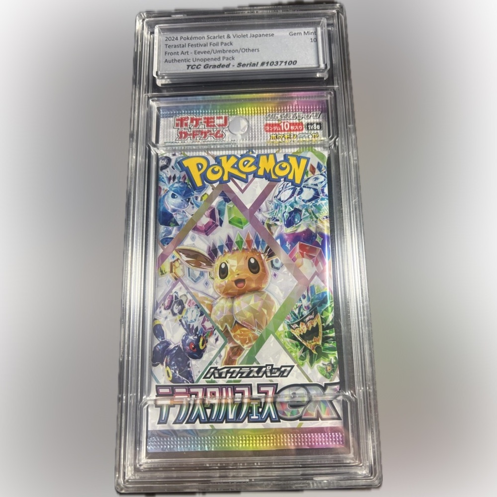2024 Pokémon Terastal Festival Pack Eevee Umbreon TCC Graded Gem Mint 10